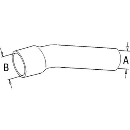 Aftermarket New Upper Radiator Hose 2" Smaller ID 2.25" Large ID Fits John Deere 4520 R46521